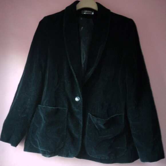 Vintage Black Velvet Blazer.  George Mosket, NY., Medium ? - Picture 3 of 3